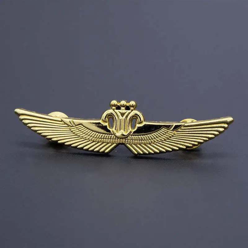 Manufacturer Design Your Own Cartoon Cute Anime Custom Metal Aircraft Airplane 3D Enamel Pin Badge Wings 3D Pin