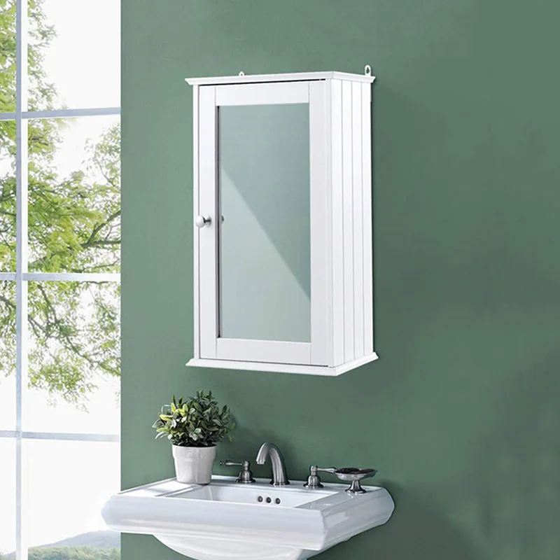Simple modern bathroom hanging wall mounted medicine cabinet with tall mirror low prize bathroom vanity