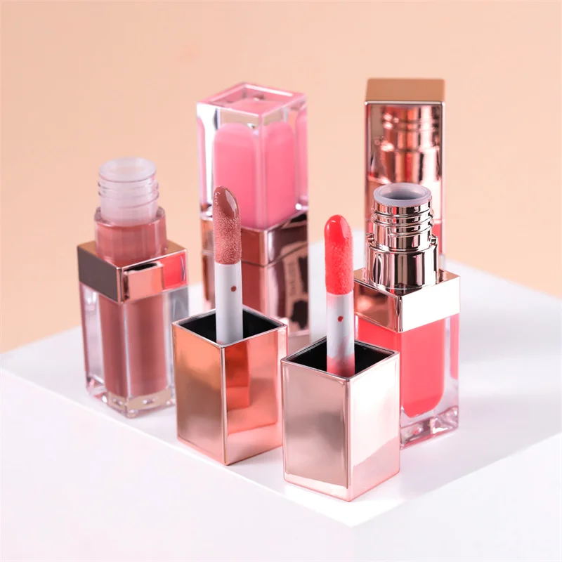 TY09 wholesale makeup new private label lipgloss with big brush head moistuizing shiny glossy pigmented lip glaze lip gloss