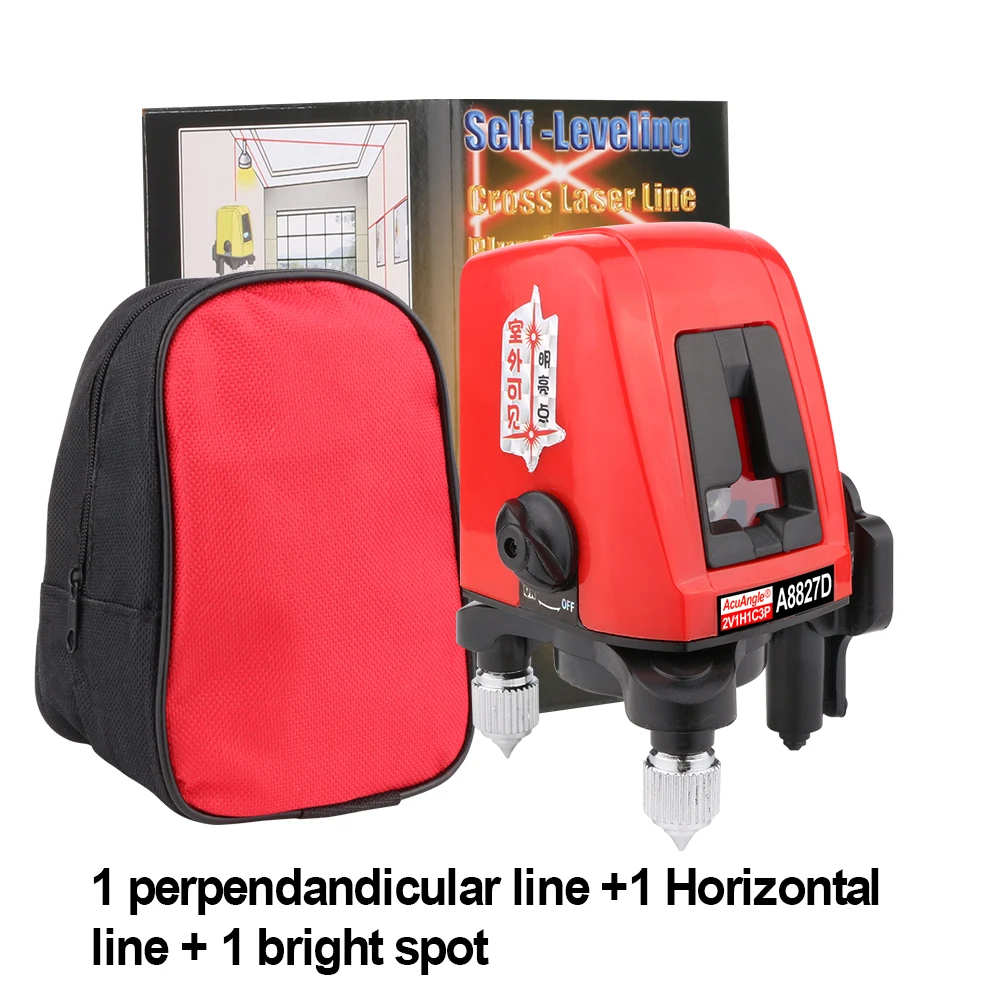 LA8827D Nivel laser level 360 self-leveling 3 line 3 dots 2V1H3D Red Lazer Line Portable leveling Instruments