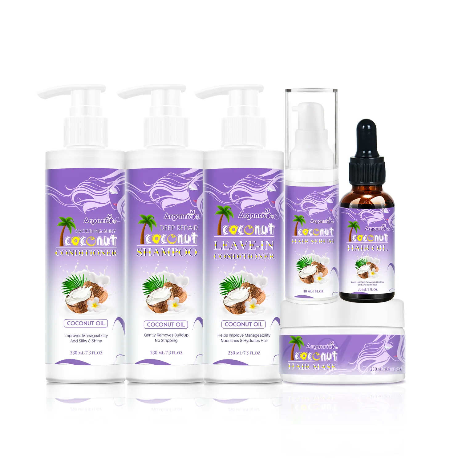 Professional Softening Anti-Frizz Treatment Coconut Hair Mask Treatments