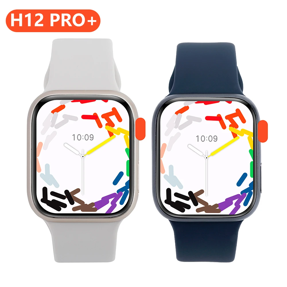 H12 Pro Plus Smart Watch Men BT Call 1.95inch Amoled Screen IP68 Waterproof Blood Oxygen NFC Smartwatch with Watch OS 10