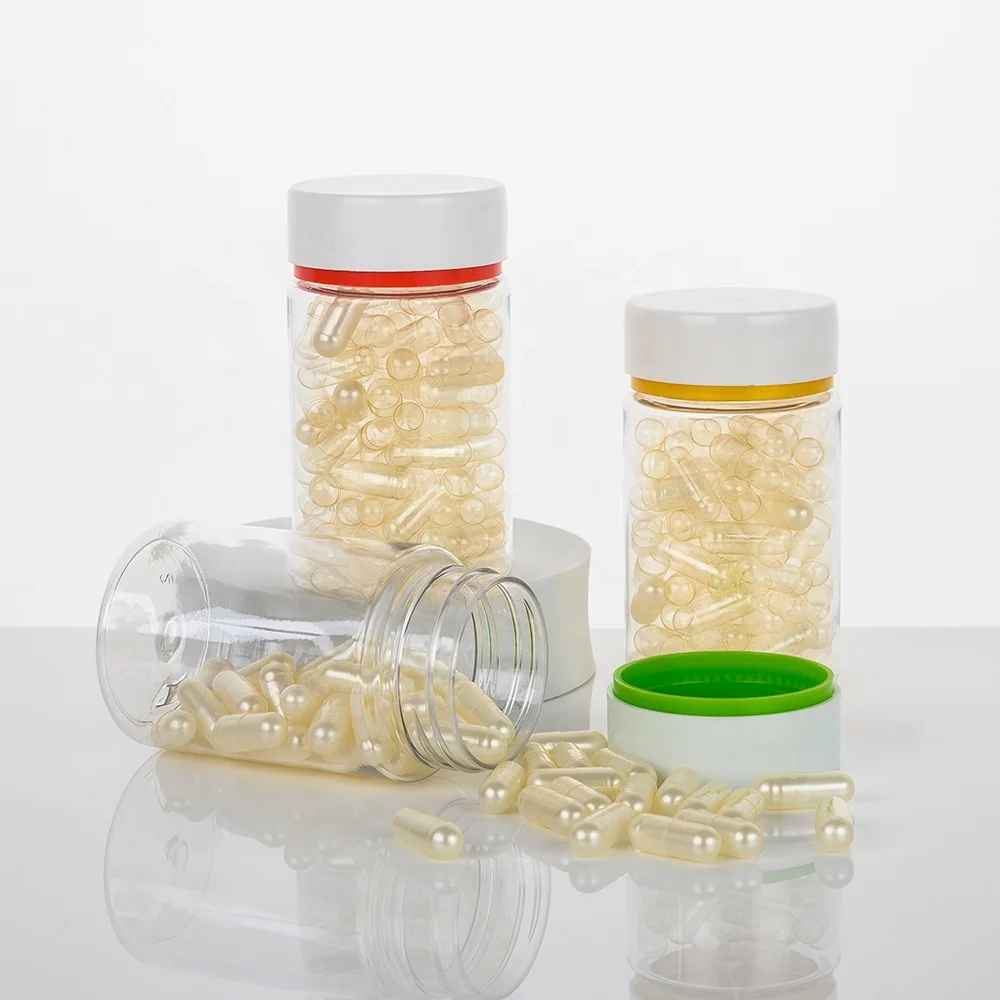 Wholesale 120ccRPET Plastic Bottle Pill Capsule Medicine bottle Vitamin Pharmaceutical supplement Bottle with lids