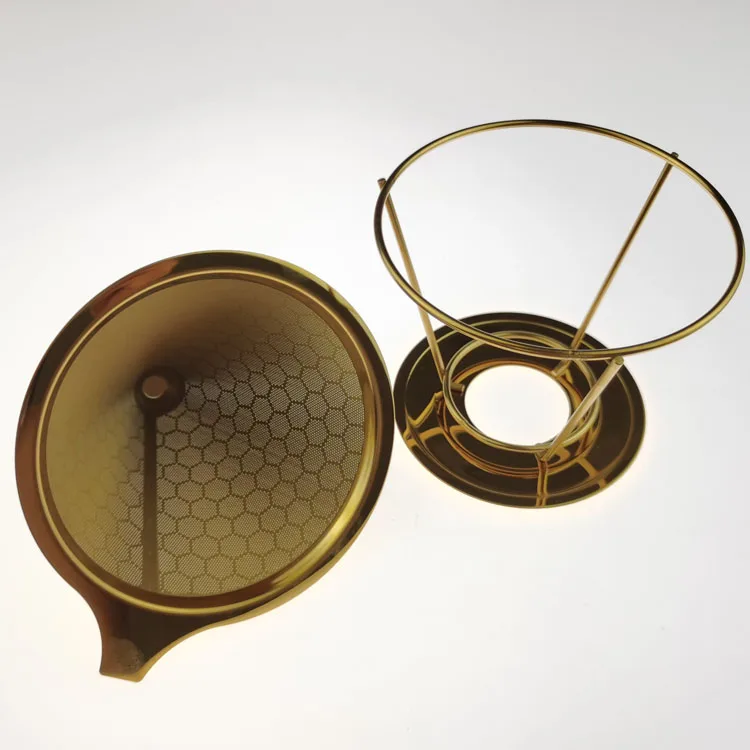 coffee maker drip 304 stainless steel filter screen V 60 cone filter Cup  coffee filter dripper