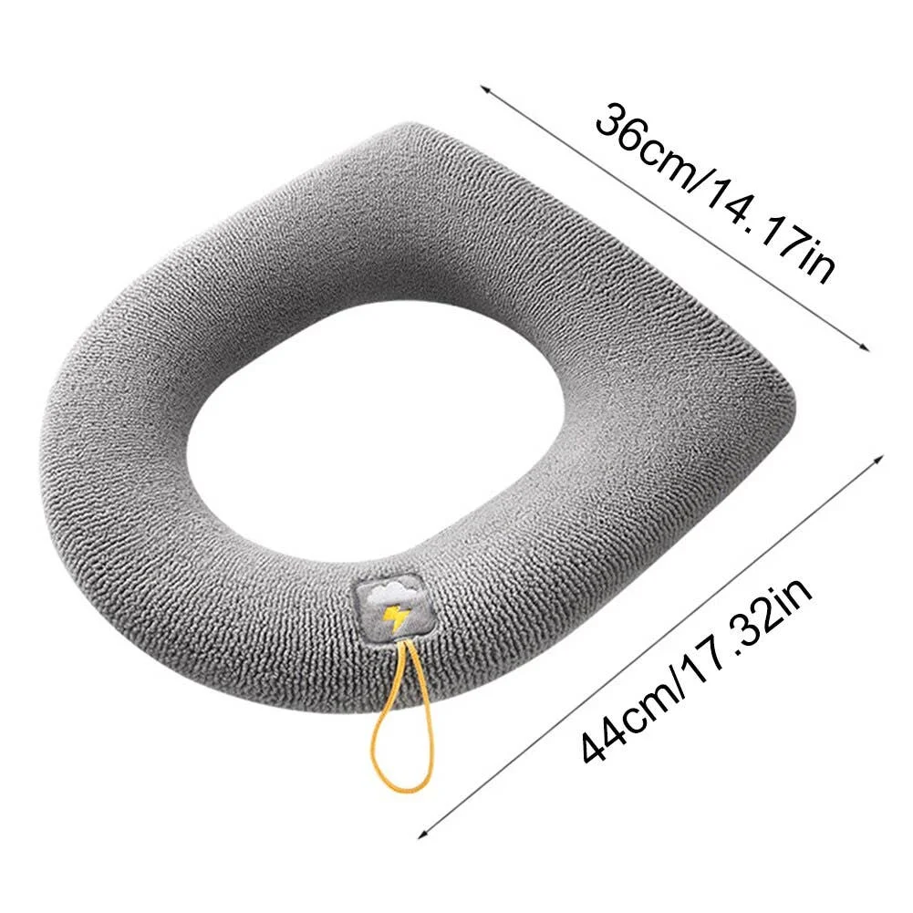 Wholesale Toilet Seat Cover Thicken Closestool Mat Knitted Seat Cushion Washable O-shape Pad Bidet Cover Bathroom Accessories