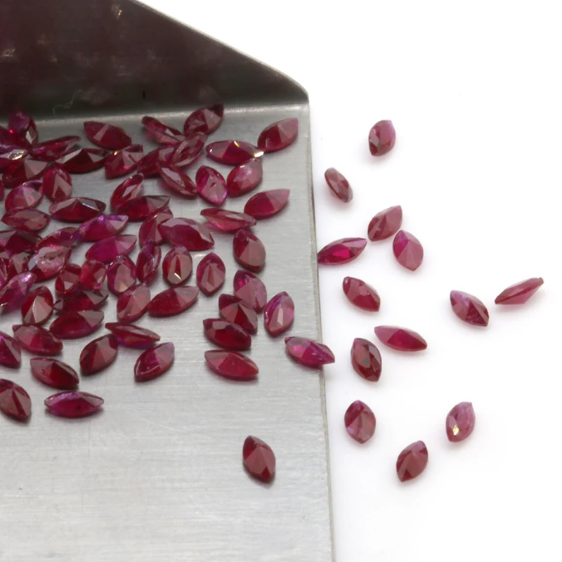 Datian AAAA marquise cut real ruby gemstones: natural wonders in zoisite with fuchsite accents crafting timeless elegance