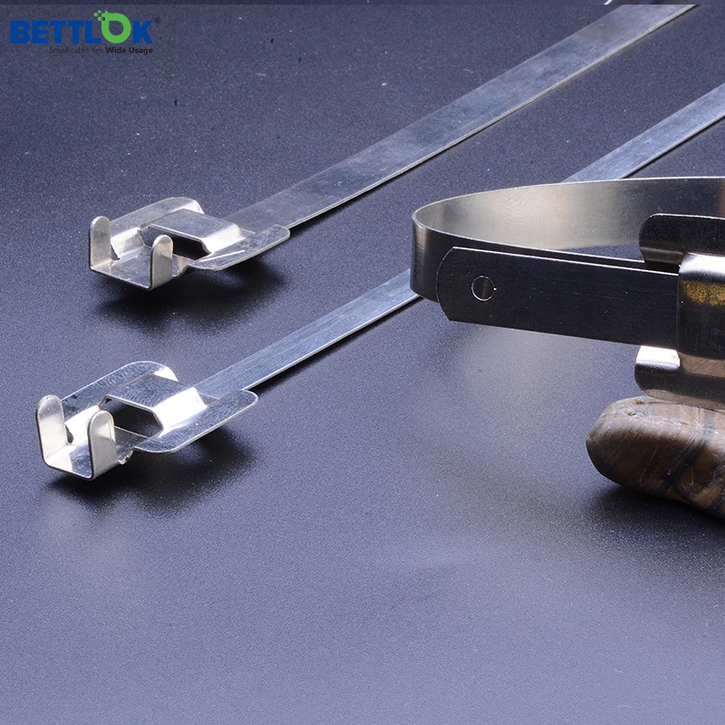 Metal Winding Cable Ties PVC Stainless Steel Retractable Cable Ties