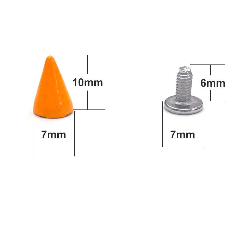 10 Kinds Colorful Paint 7*10 mm Punk Rivets Buttons Goth Newt Zinc Alloy Buckle Belt/Bag/Shoes/Hat Decorative Leather Rivets