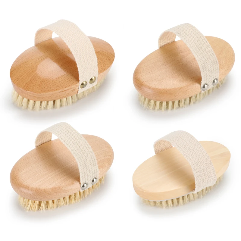 Abeis Eco Friendly Spa Message Shower Wooden Brush Exfoliating Body Smoother Dry Skin Bath Brush Wholesale