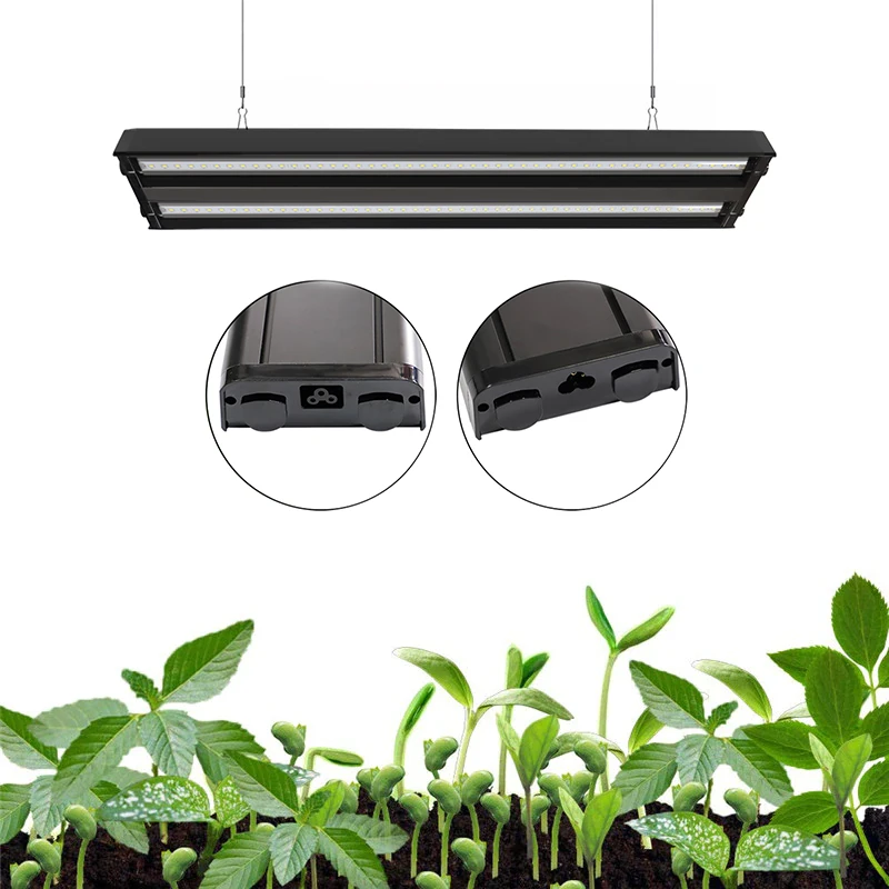 New Double Lamp Plant Chandelier Full Spectrum Grow LED  Tube Growing Lighting Fixture for Hydroponic Indoor Plants