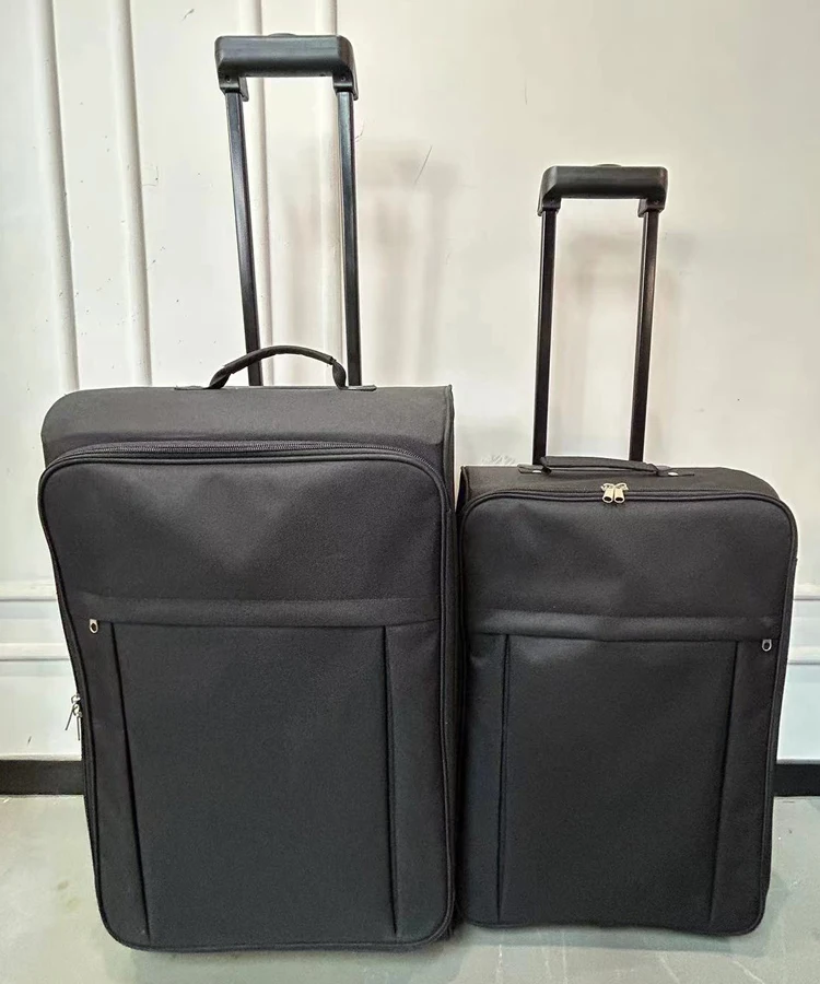 High Quality Casual Bag Set ODM OEM Service Black Oxford Polyester Sports Trolley Luggage 2 Wheels Soft Large Suitcase Vietnam