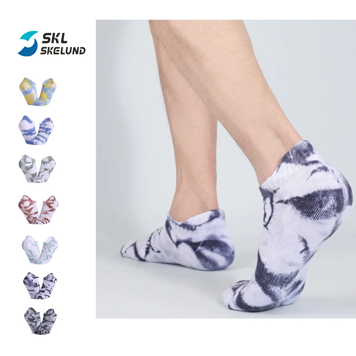 Unisex Tie-dye No Show Socks, Ankle Low Cut Socks Tie-dye, Hidden Invisible Boat Socks Low-Cut Socks Novelty No-Show Socks