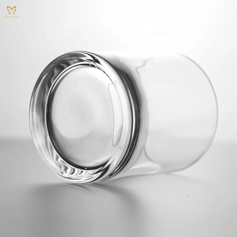 Lead-Free Crystal Round Whiskey Rocks Glasses with Heavy Base and custom logo