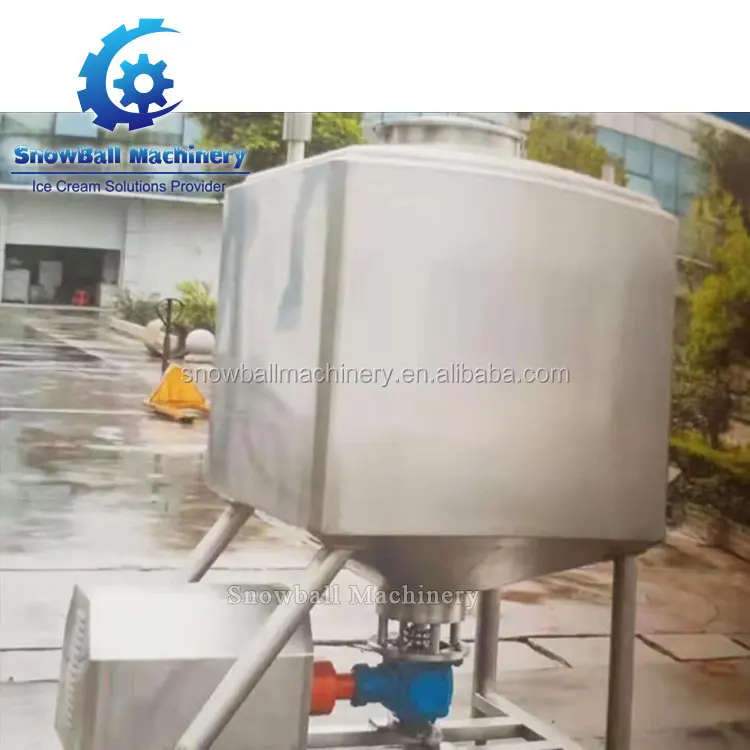 Ice cream dairy frozen food plant production line stainless steel preparation vat equipment aging tank machine