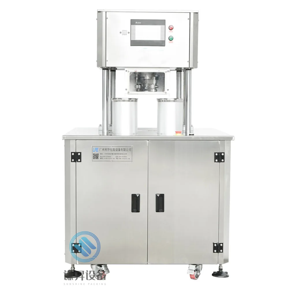 
SUNSHINE Manual Vacuum Nitrogen Gas Filling Tin Can Sealing Machine For Weeds 