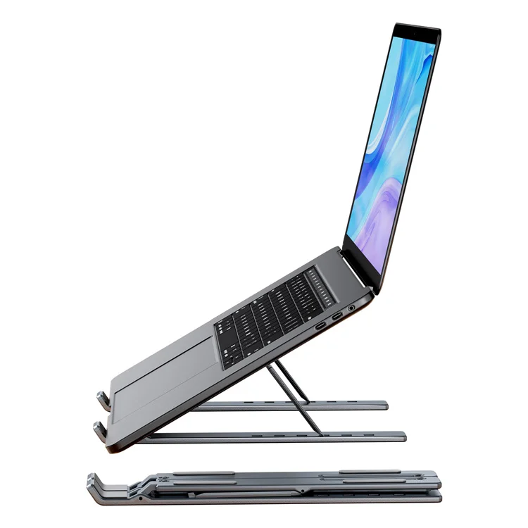 Portable flexible foldable abs notebook laptop stand adjustable heigh folding laptop stand creative abs of plastic