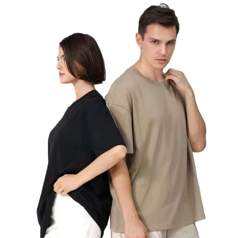 Manufacturer High Quality 100% Organic Cotton heavy T-shirts Custom Embossed Summer Pattern Man T-shirts