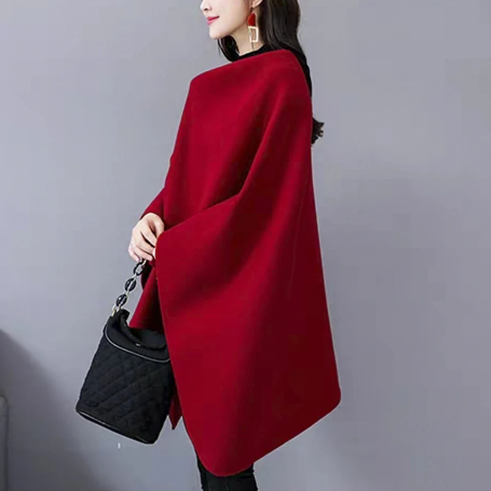 Knit Wool Poncho Women Knitted Warm Cape women poncho Knitted Poncho