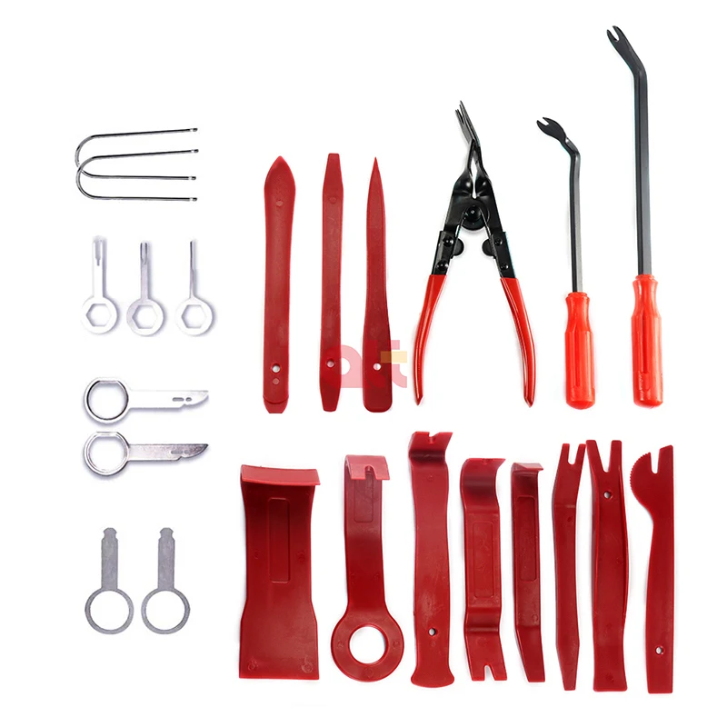 Auto Door Molding Trim Panel Clip Light Audio Removal Pry Open Interior Tool Kit(23Pcs)