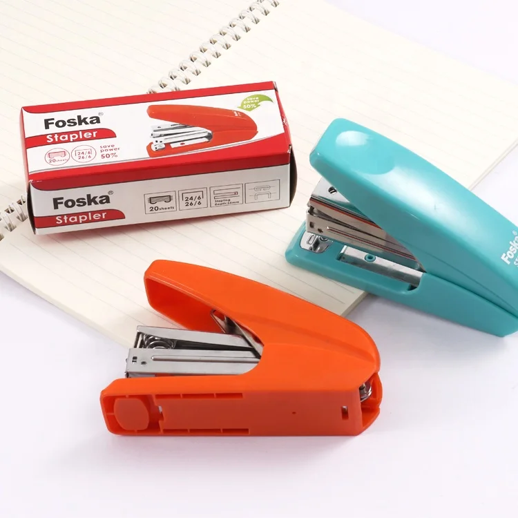 Foska Promotional 25 Sheet Capacity Office Standard  Office Desktop Plastic Stapler for 24/6 26/6 Staples