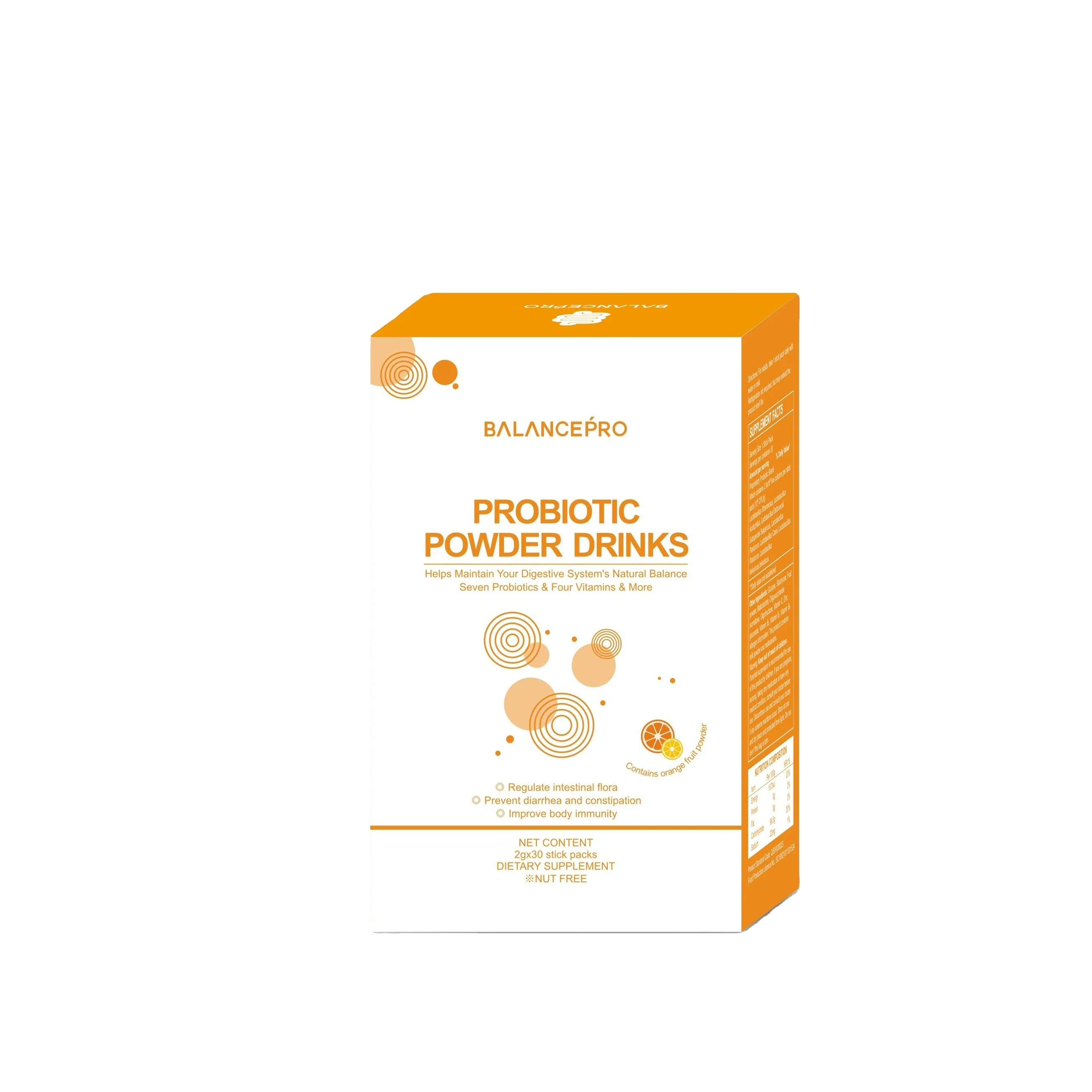 Probiotic solid beverage powder drinks with Vitamin dietary supplement enhance immunity supplement drinking food supplements