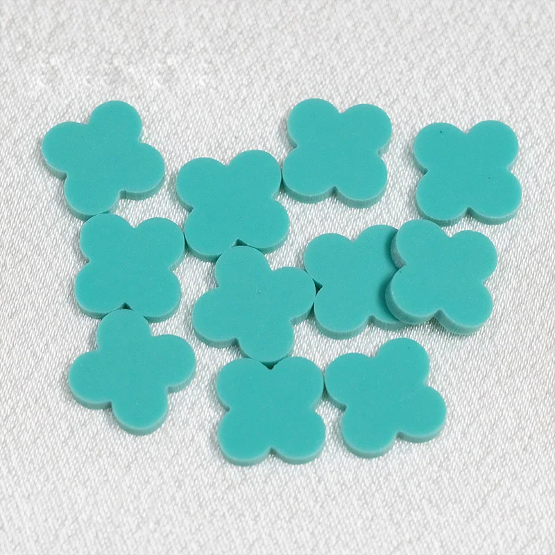 Synthetic turquoise Stone Four Leaf Clover Green Gemstone