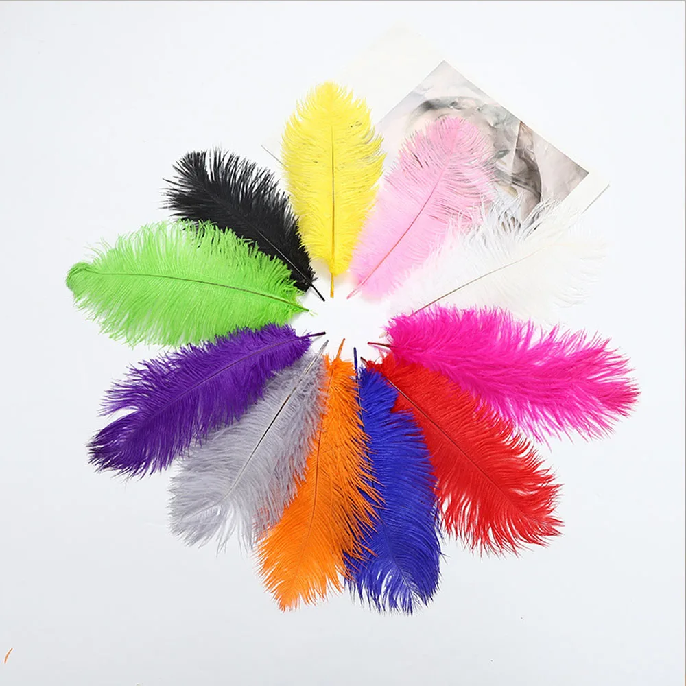 Страусиные перья для домашнего декора 30-35 см большие фестивальные страусиные карнавальной вечеринки