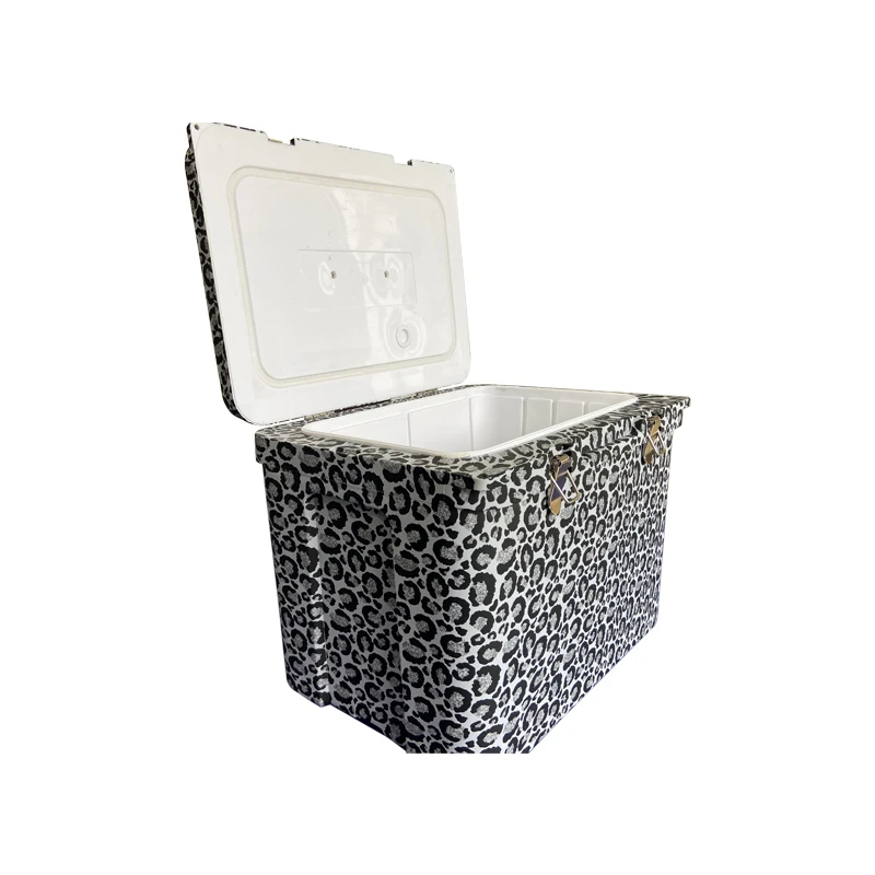 
Customzied 20QT water transfer Leopard pattern printing cooler ice box 