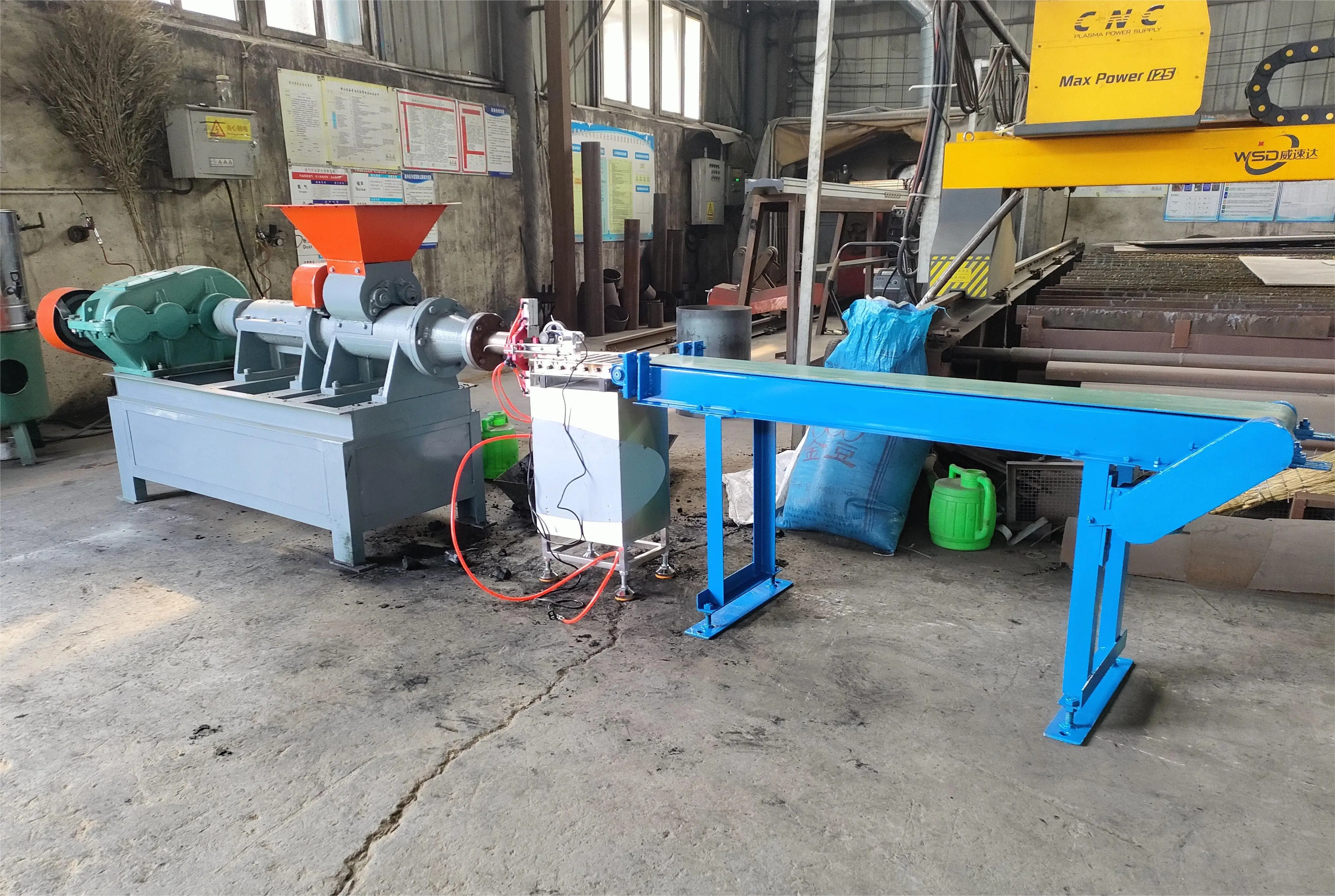 Biomass Fuel Coffee Grounds Carbon Powder Extruder Sugar Cane Bagasse Olive Pomace Cotton Stalks charcoal powder making machine