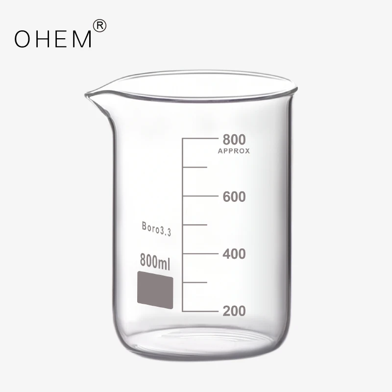 Chemistry glass Beaker Laboratory use 800ml