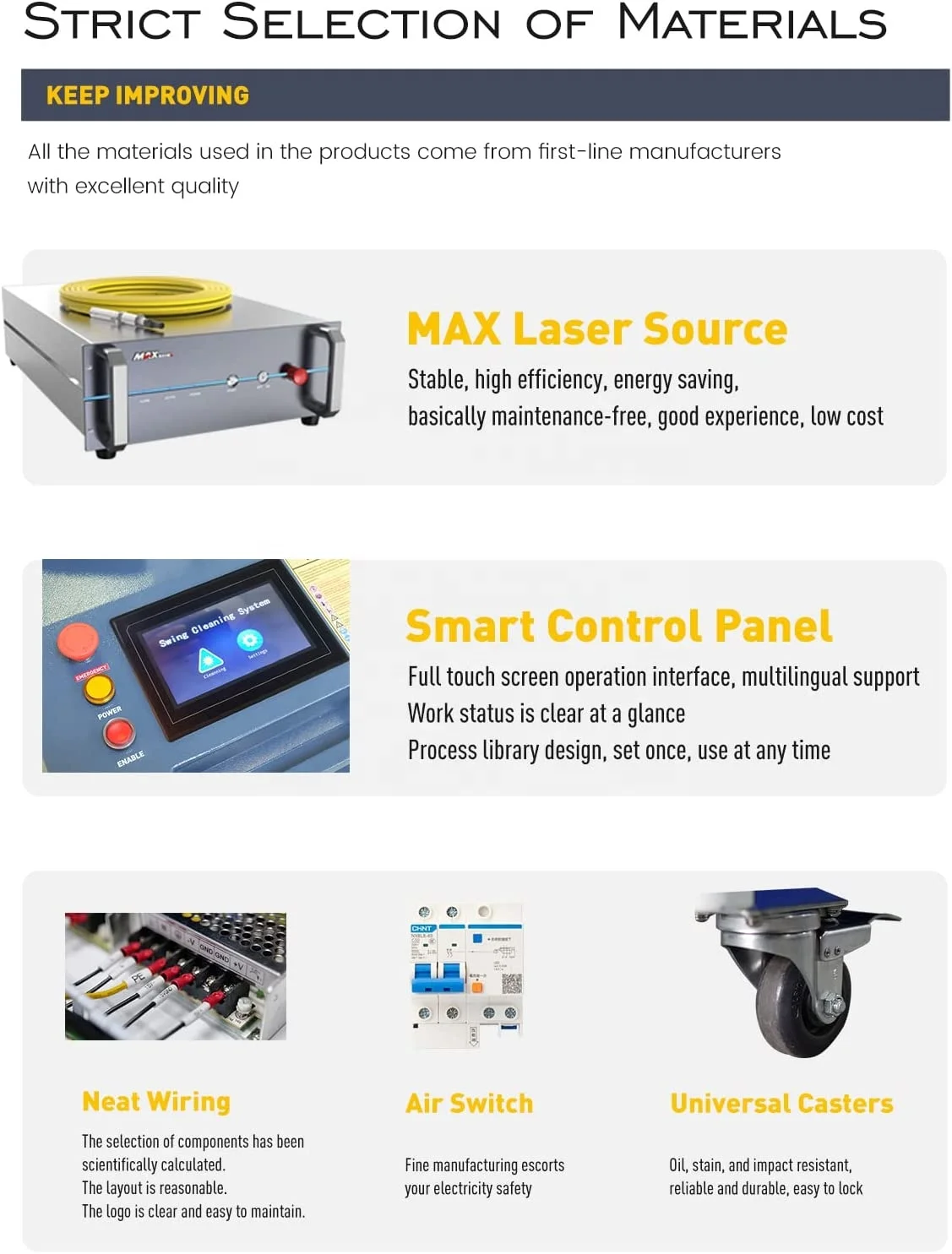 Handheld 1000W Max Laser Rust Removal Machines Non-Contact Non-Thermal Effects on Rusty Metals Water Cooling for Stainless