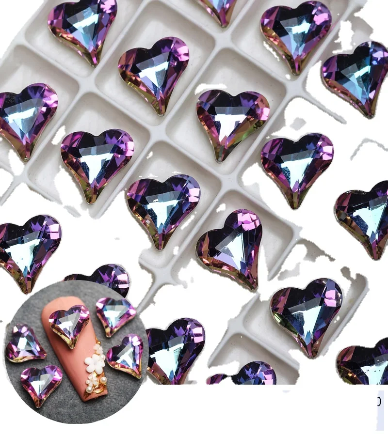 Multi Colors High Quality K9 Crystal Point Back Various Shapes Press On Nail Art Supplies Rhinestones Accessories