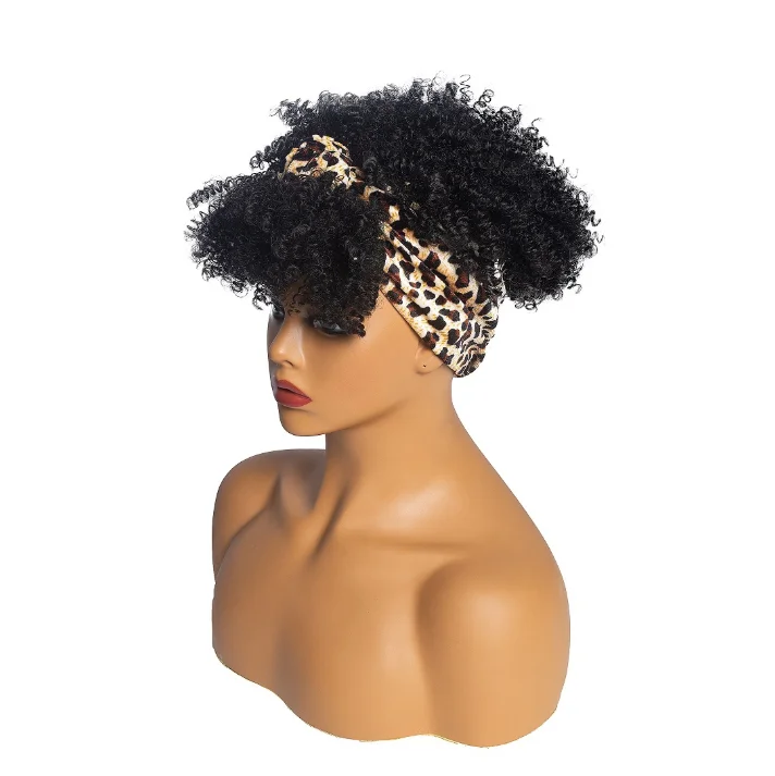 
Explosion Brazilian Hair product headscarf wig European and American wig female long curly hair headband wig chemical fiber head 