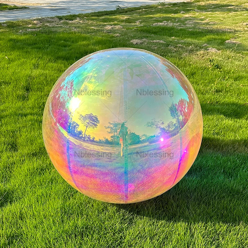 Mirror Ball Inflatable Metallic Spheres Balloons Inflatable Christmas Outside Decor Party Shiny Extra Large Christmas Balls