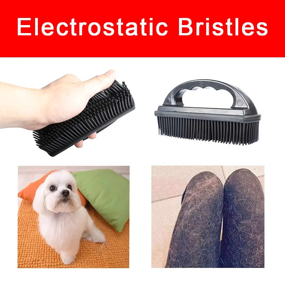 Rubber Pet Hair Removal Brush Lint Cat Dog Hair Removal Tool Silicone Lint And Debris Remover For Cleaning