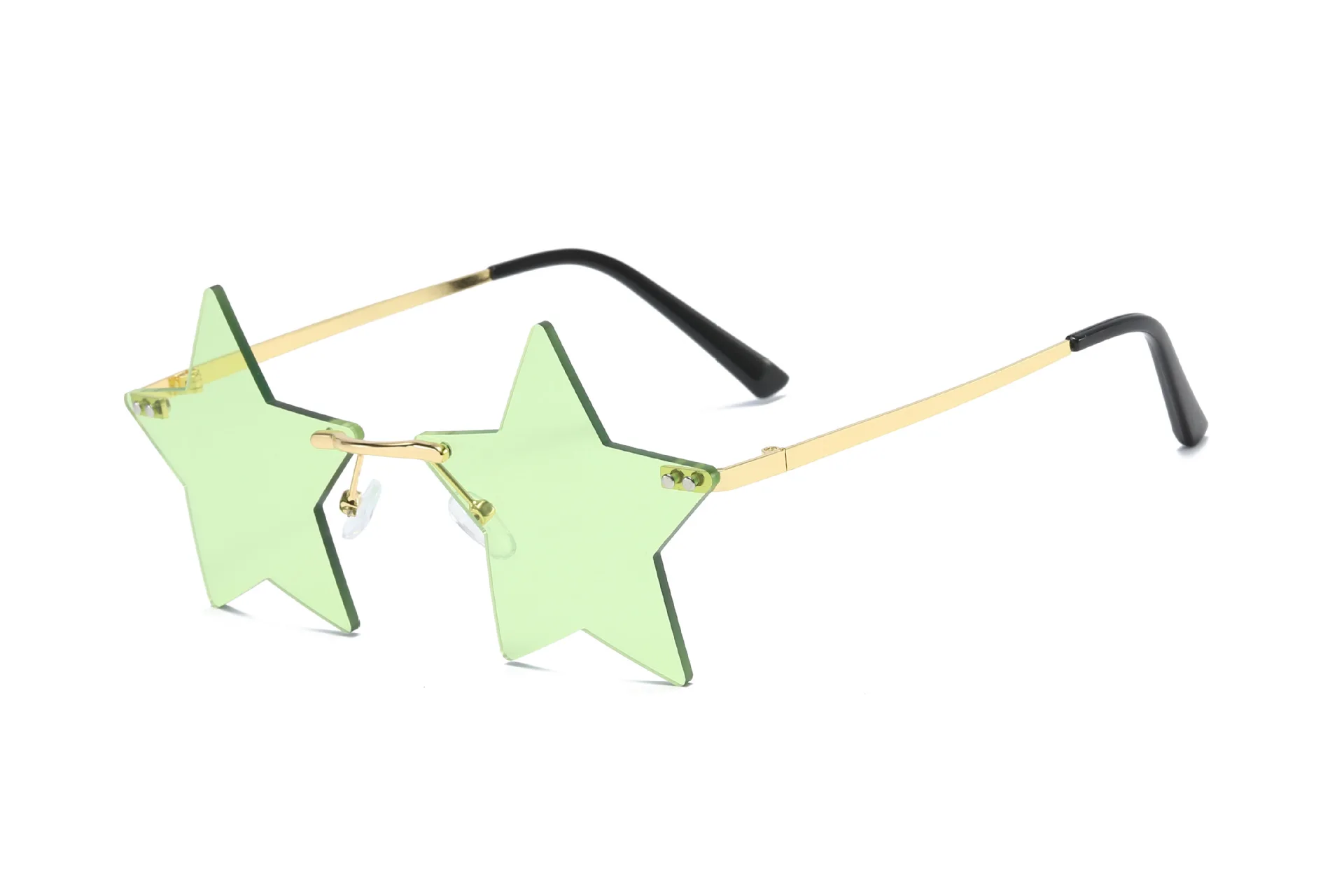Daihe MJ-053 pink five-pointed star metal fashion Korean large frame custom sunglasses uv400 hip-hop