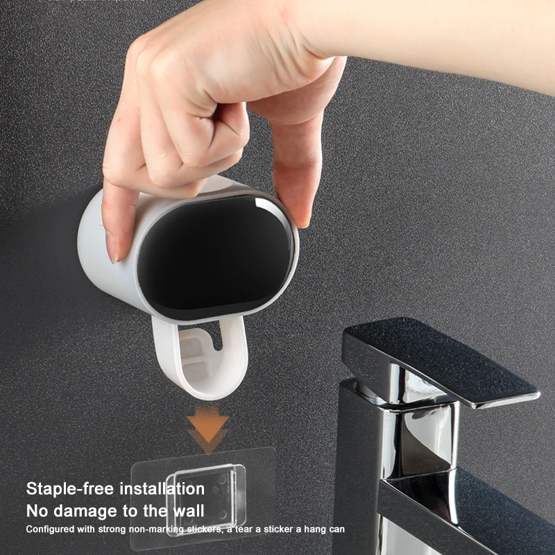hot sale Household Automatic Toothpaste Dispenser Squeezer Bathroom Plastic Wall Mounted Toothpaste Dispenser