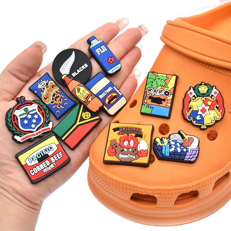 Wholesale New Ones New Zealand Shoe Charms Canned Food and Deink Croc Charm Best Foods Mayo Croc Charms PVC Free Opp Bag as Pics