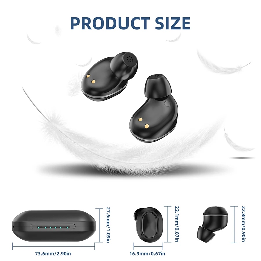 Auricolari Per sordi Rechargeable ITE Hearing Amplifier Elderly Care Products Invisible Hearing Aids For elderly