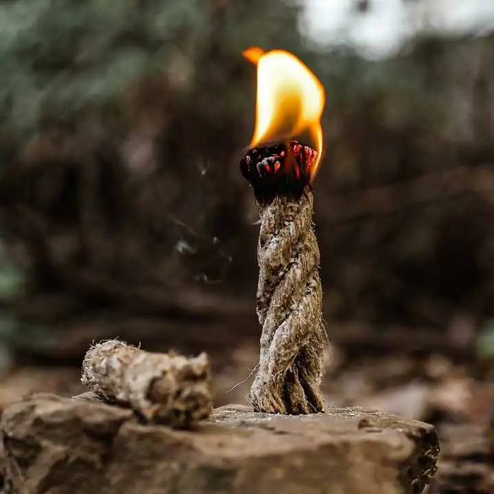 Tinder Rope Natural Tinder Fire Starter Survival Easy to Fire Tab for Backpacking, Hiking, Camping, Barbecues