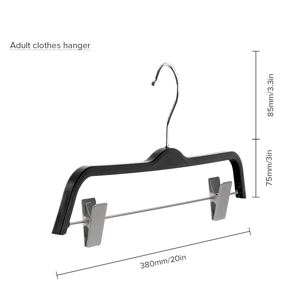 Zara Style Black Anti-slip Kids Plastic Trousers Adult Suit Coat Pants Shirts Children Jacket Lingerie Clothes Clip Hanger