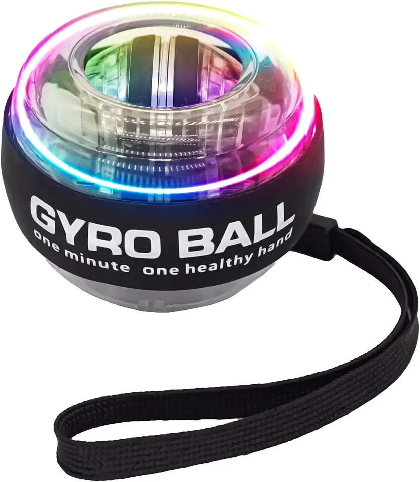 Gyro Ball With Carry Case Forearm Exerciser Gyroball Wrist Arm Trainer Exerciser 5 Led Gym Forearm Power Wrist Gyro Ball