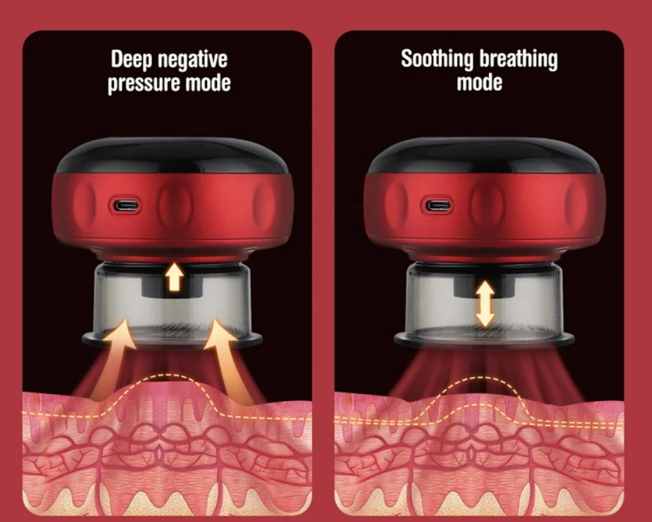 Low Price  Wholesale Vacuum Cupping Massage Light Electronic Vacuum Cup Machine  Massager Electric Cupping Device