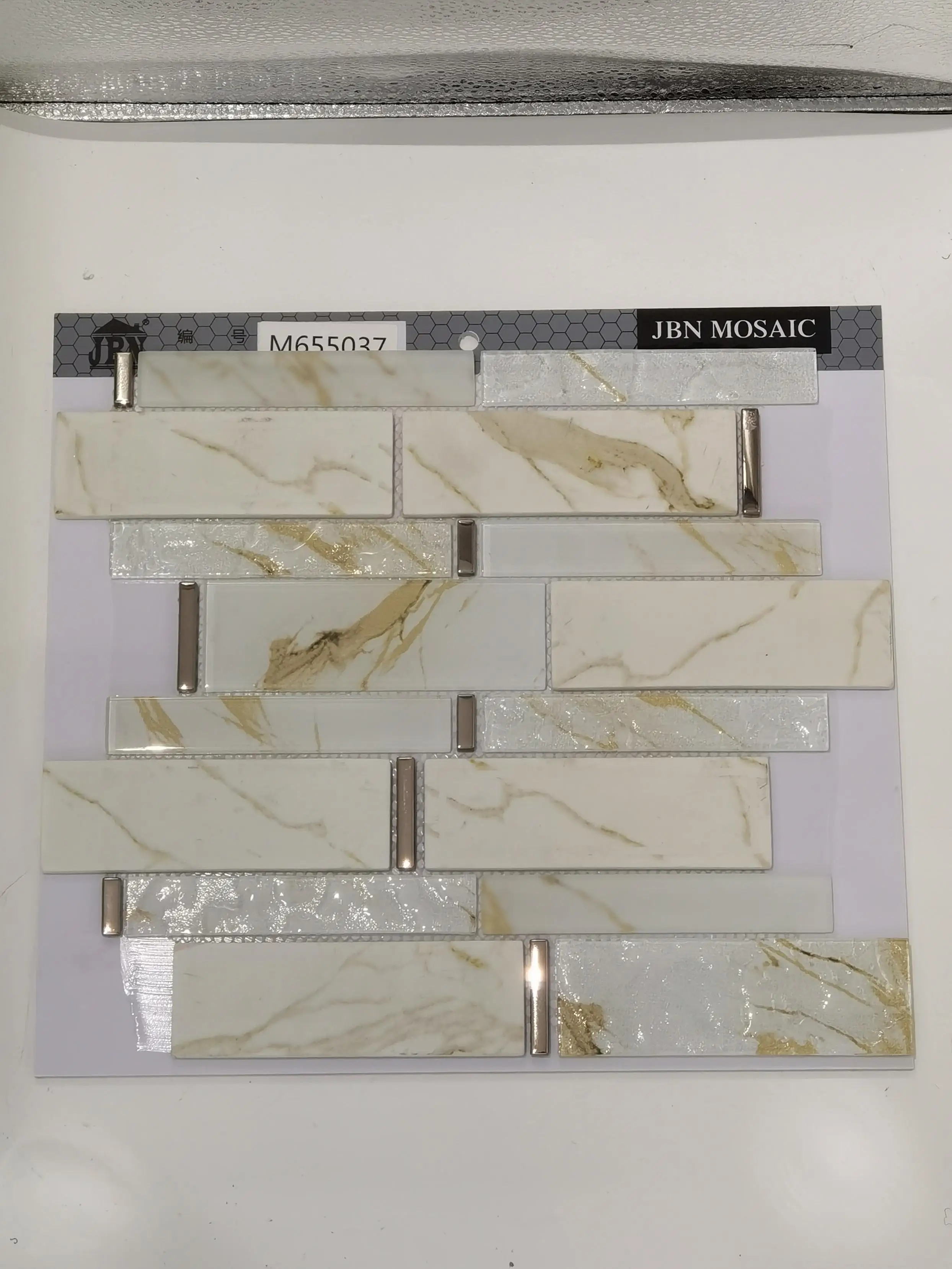 Foshan JBN Modern Design Ceramic Mosaic Tiles 304x304 Square Glass Mosaic in Mix Colors for Swimming Pool Bathroom Wall Decor