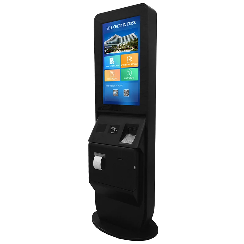 Hotel Card Touch Screen Kiosk Credit Card Payment Machine Self Check In Kiosk