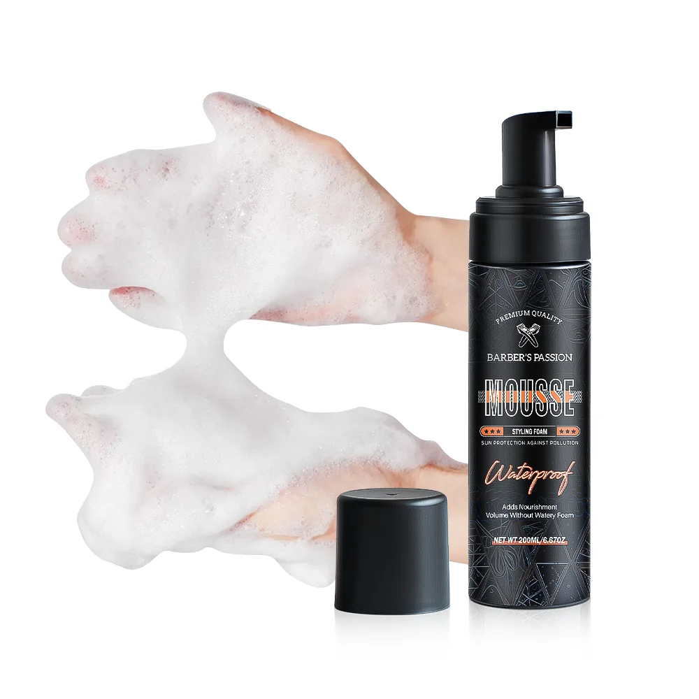 BARBERPASSION men curls leave-in hair curl strong hold mousse styling foam private label