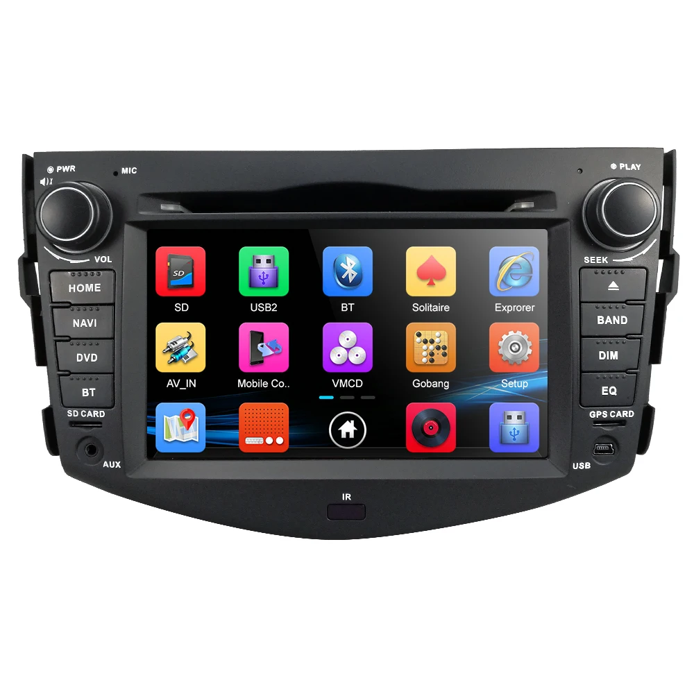 Whosale price 7inch 2 din car DVD palyer suitable for Toyota Rav4 car gps navigation with android HD mirror link