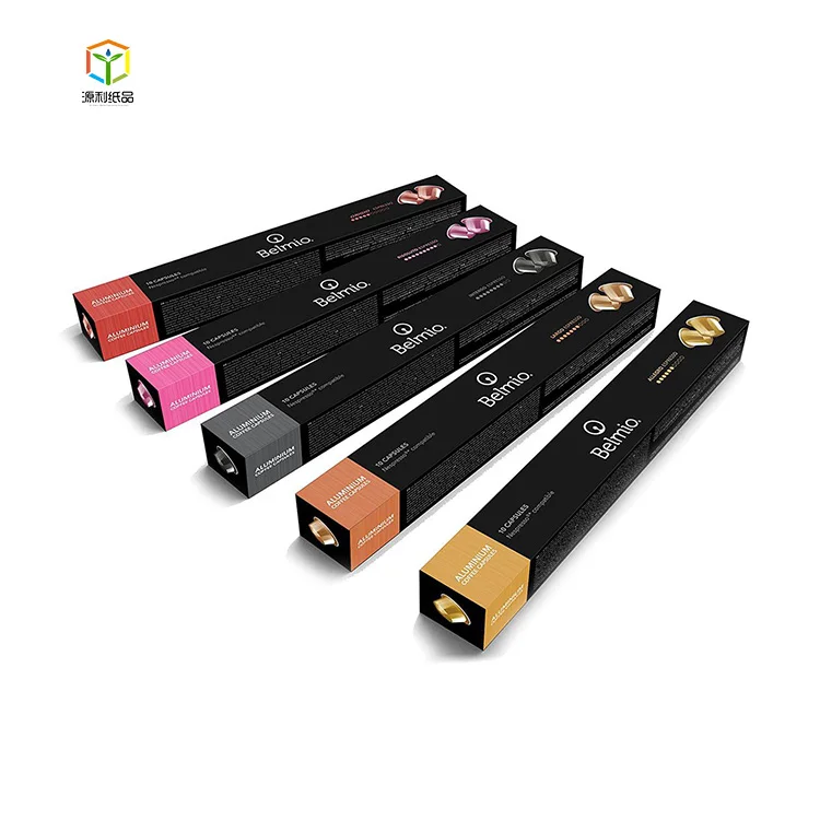 
Wholesale high quality custom logo printing gift packaging paper boxes luxury coffee capsule box 