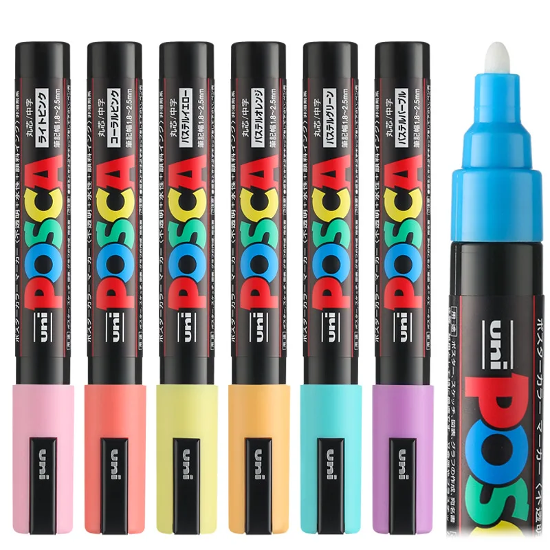 Маркеры Posca полный набор тонких наконечников для наскальной живописи дерево поделки перманентные чернила 0,7 мм ширина для письма на бумаге