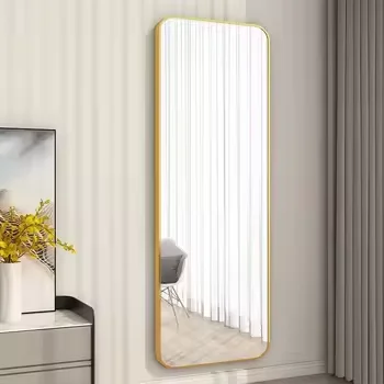 Hot Sale HD Imaging Full-length Large Size Rounded Corner Living Room Home Decoration With Metal Frame
